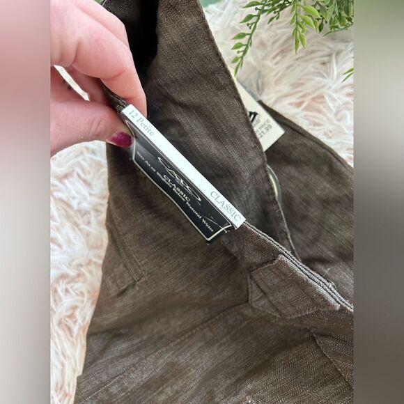 Cato NWT Petites Brown Stretch Shape Enhancing Classic Pants Sz 12 P $22 - Picture 4 of 10